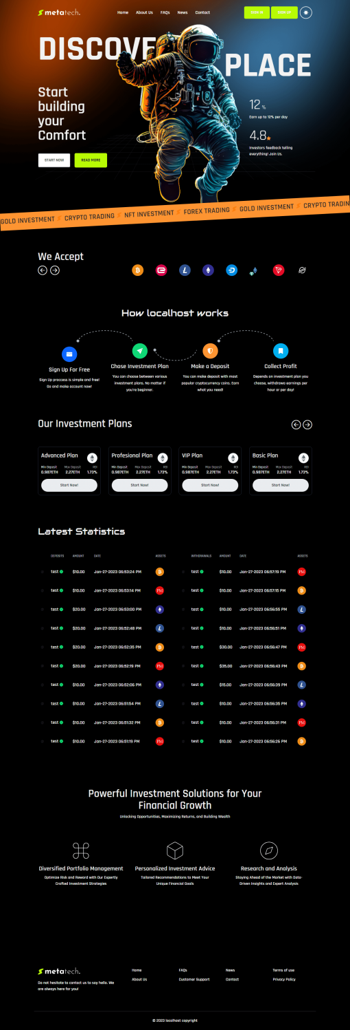 Responsive HYIP Template – 183