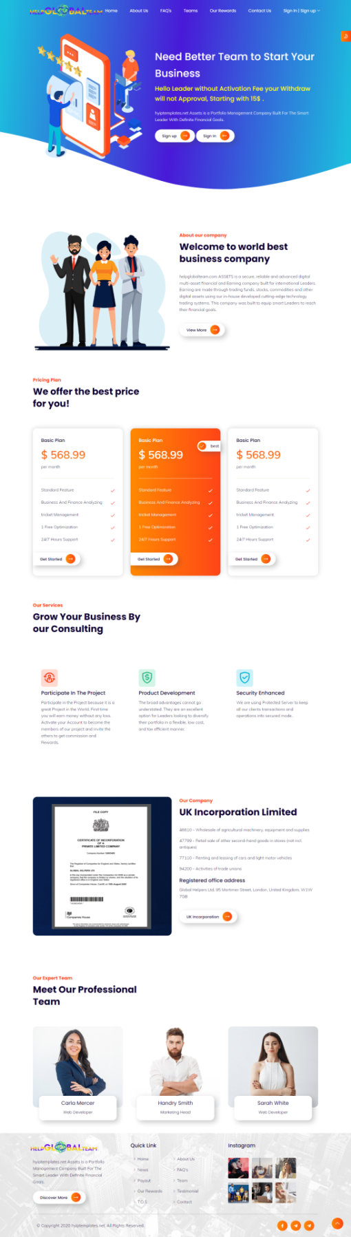 Responsive HYIP Template – 196